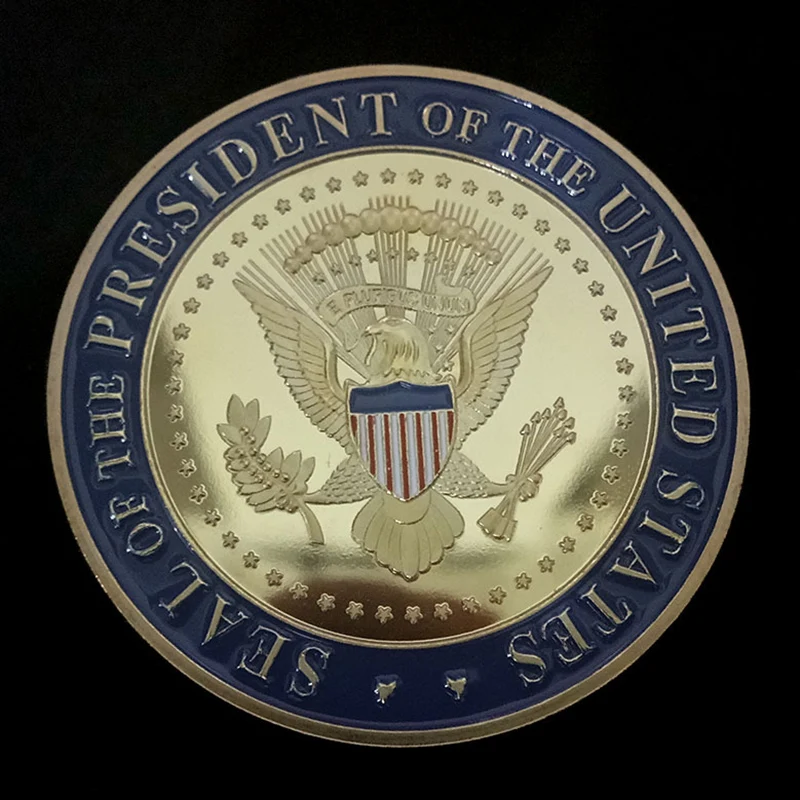Изысканная монета с изображением Трампа 45 го президента США Соединенные Штаты