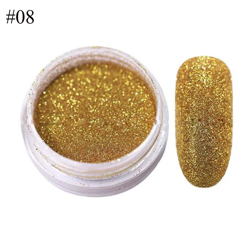2pcs Color 8 Bittb 2 шт., градиентный блеск для ногтей, порошок, лазерная голографическая блестящая сахарная Хромовая пудра для ногтей, набор для украшения ногтей «сделай сам» - Цвет: 2pcs Color 8