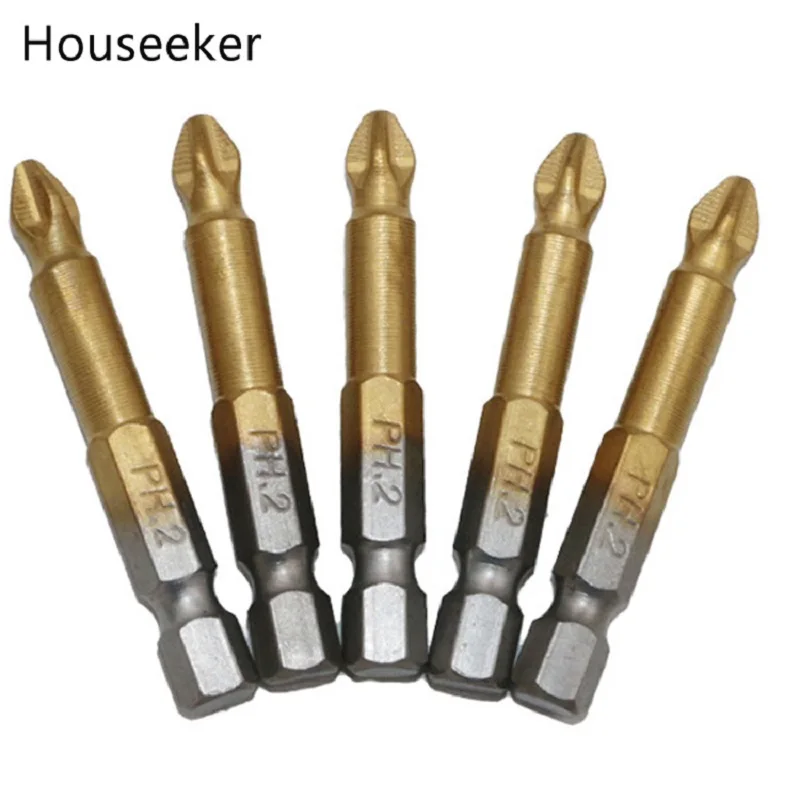 5 шт. Нескользящие биты для электрической отвертки односторонний магнитный