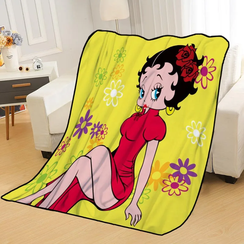 Blanket 14 Новое поступление Betty Boop одеяло s печать мягкий сон одеяло на дом/диван/офис портативный дорожный Чехол одеяло - Цвет: Blanket 14