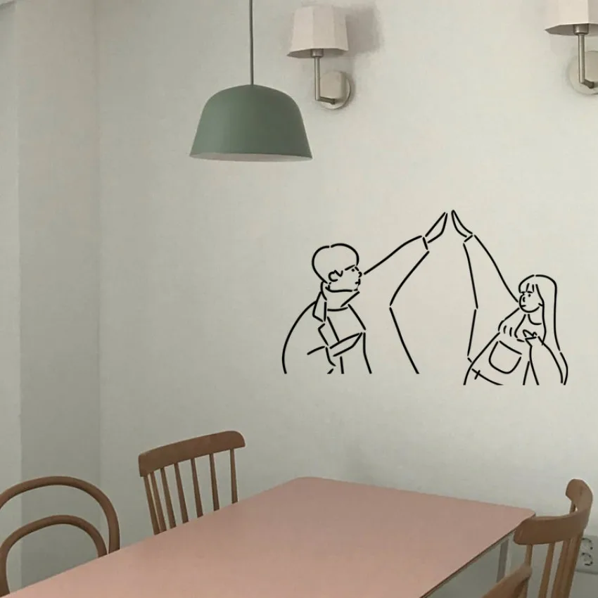 Мальчик девочка комната Декор Съемная Настенная Наклейка уплотнение ПВХ стикер s