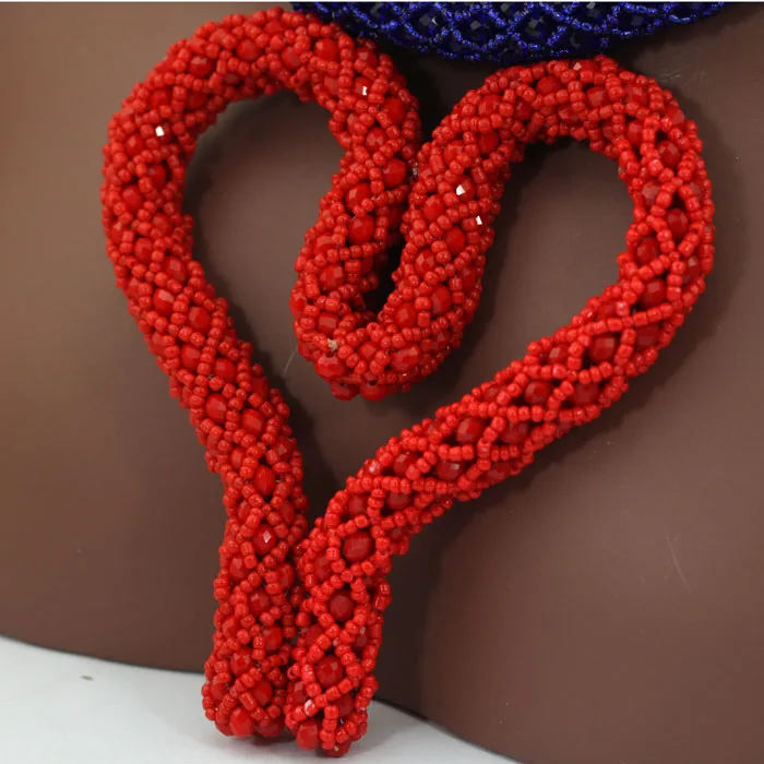 Модные королевские синие Хрустальные Бусины Свадебный костюм комплект