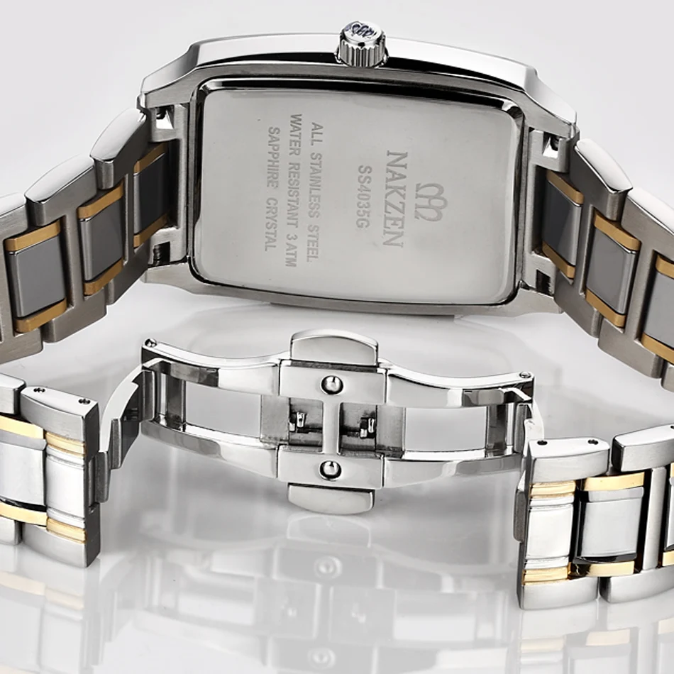 NAKZEN Brand Quartz Tungsten Steel Noble Watch Waterproof Sapphire Japanese Import Movement Men Wristwatches | Наручные часы