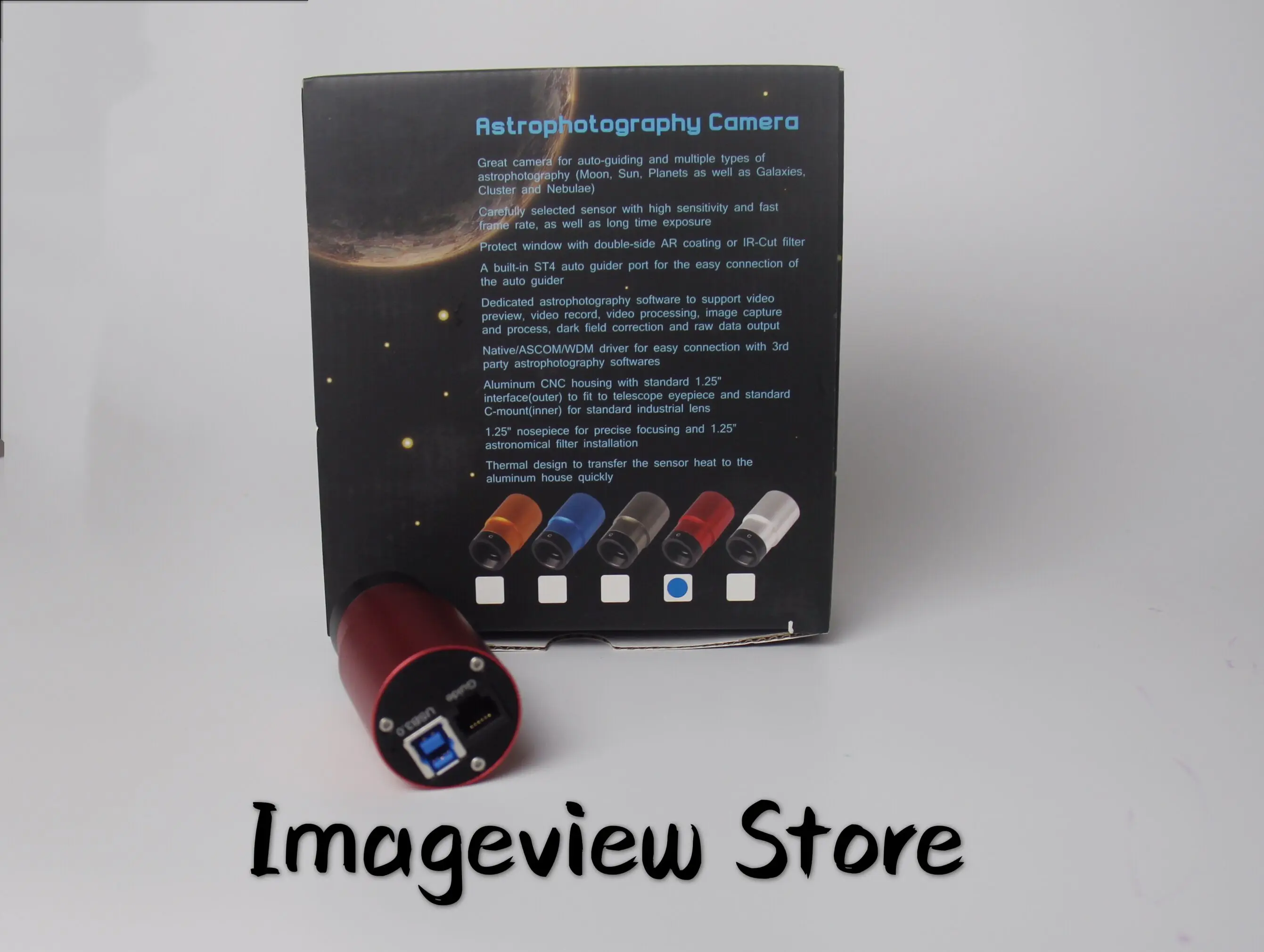 6.3MP 59FPS USB3.0 моно Астрономия направляющая камера G3M178M с sony IMX178 CMOS телескоп камера для Солнцезащитная планета Луна изображения