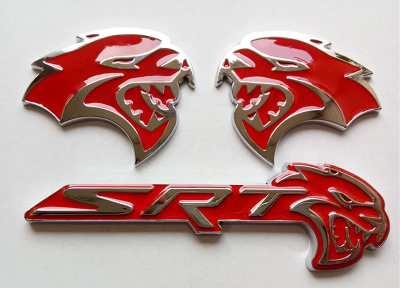 Бесплатная доставка комплект из 3 предметов черный/красный HELLCAT эмблема L/R знак