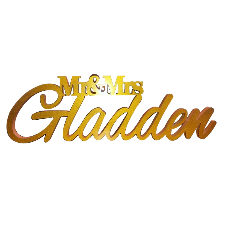 Свадьба украшения для Стола Имя Знак на заказ знак семья свадьба | Дом и сад