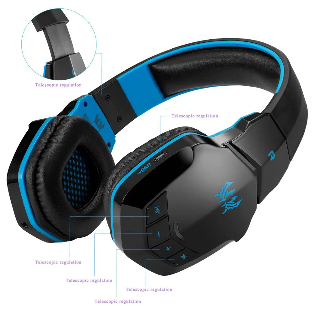 B3505 Wireless Bluetooth 4. 1 Stereo Gaming Headphones Earphones Gamer Headset with microphone HiFi Music Helmet for iphone game |