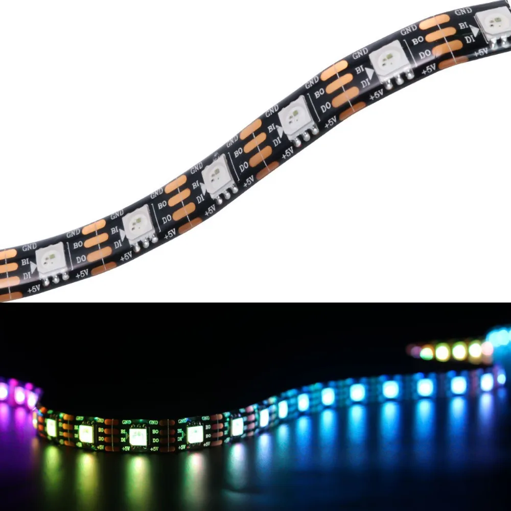 Гибсветодиодный Светодиодная лента WS2813 60LED S/M 5 м 5050 RGB IP20/65/67 водонепроницаемая