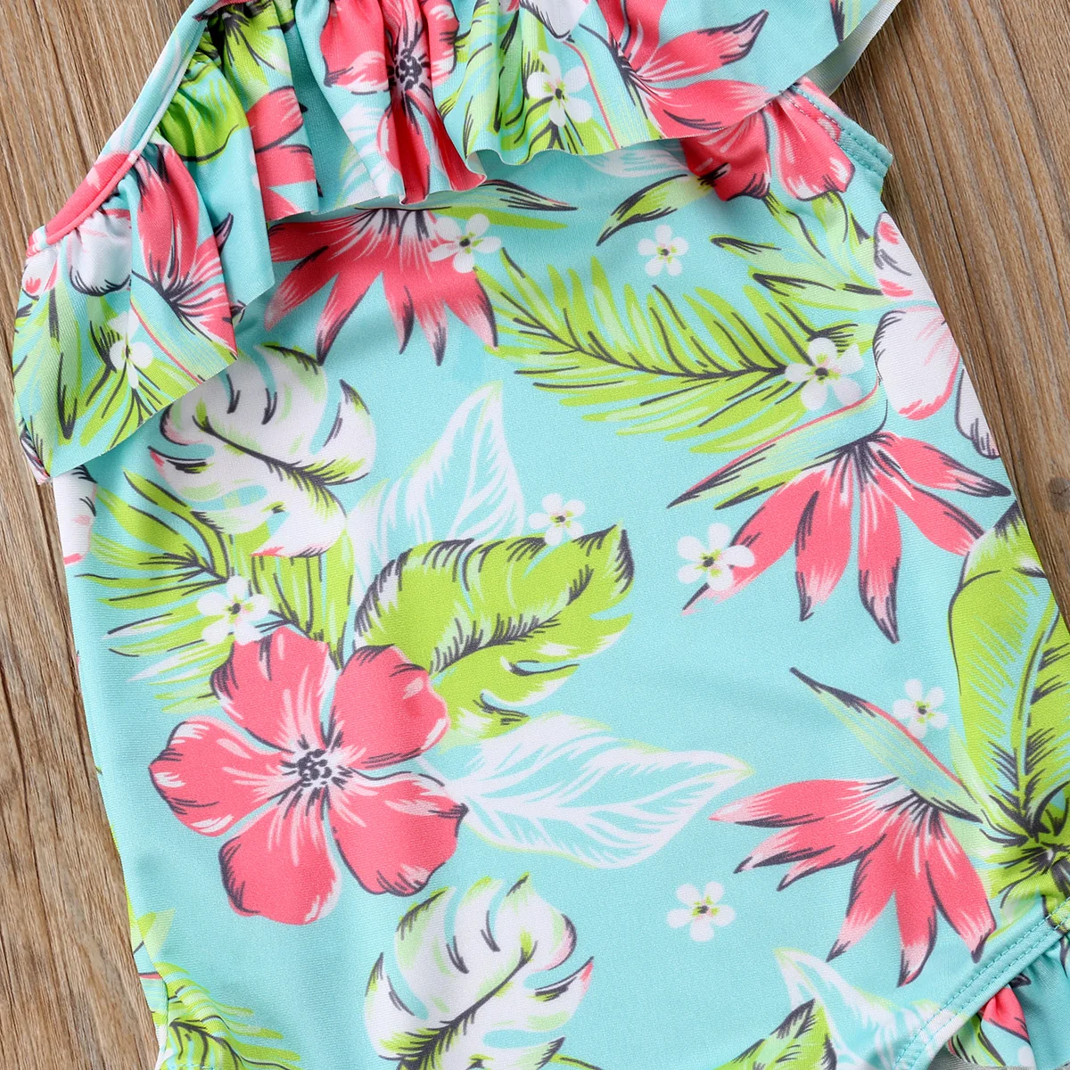 Купальник бикини с цветочным принтом для новорожденных и маленьких девочек