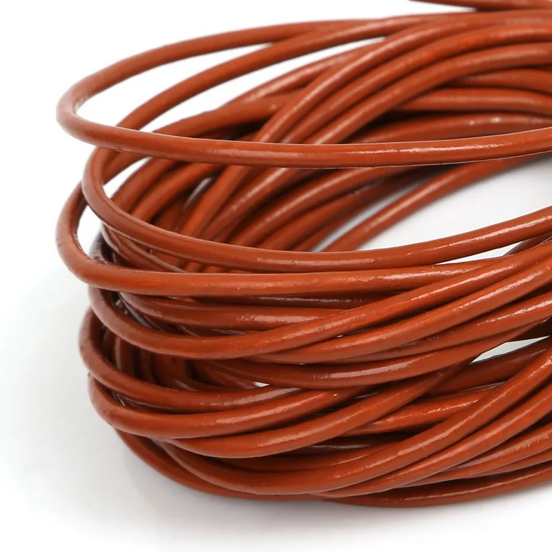 Шнур из натуральной кожи для ювелирных изделий сделай сам круглый шнур 100%