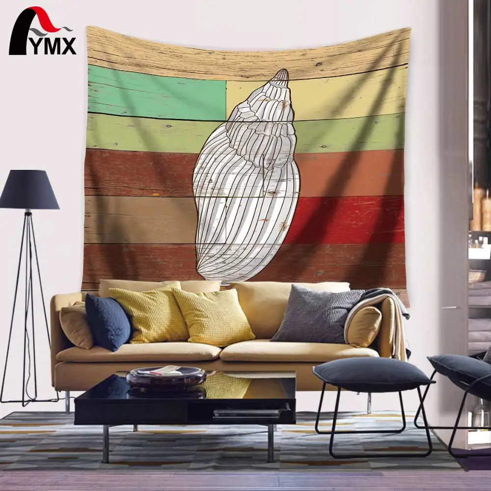 Домашний текстиль гиппокамп раковины Раковины Морская звезда Краб гобелен