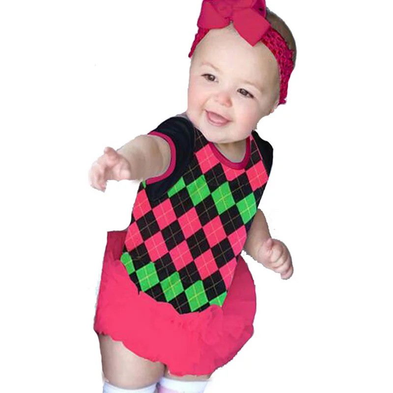 

Baby Romper Newborn Clothes Plaid Cotton Baby Bodysuit Baby Girl Summer Clothes Short Sleeve Ruffle Infant Jumpsuits