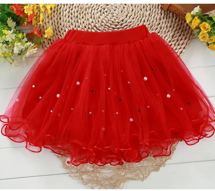 Girls Skirts Wild Treasure Children's Fluffy Skirt Kids Princess Dance Short Summer 2019 Toddler Lovely Pearl | Мать и ребенок
