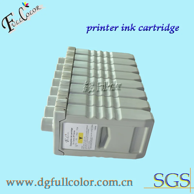 Free shipping compatible ink cartridge for canon IPF8000S IPF9000S PFI-701 ink tank with pigment ink and chip 8color