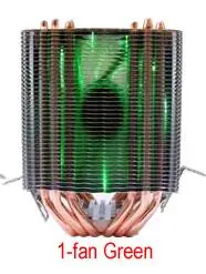 Green Backlight ARSYLID CN-609-P кулер для процессора 9 см вентилятор 6 тепловых труб с двумя башнями охлаждения для Intel LGA775 1151 115x1366 2011 для AMD AM3 AM4 радиатор - Цвет лезвия: Green Backlight