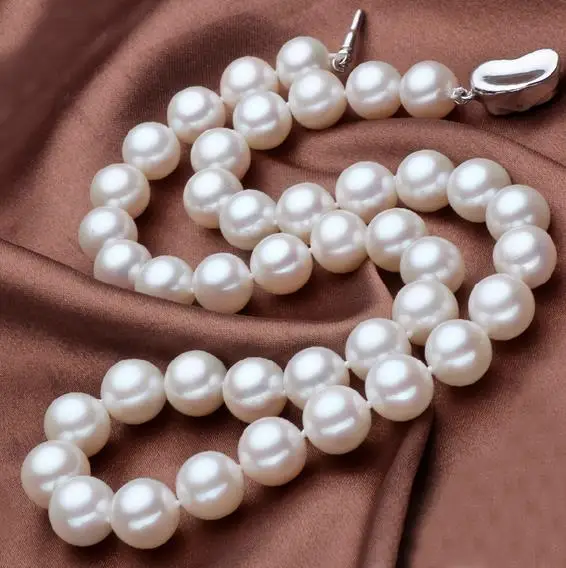 Terisa Pearljewelry высокое качество AAA 10 11 мм круглое Настоящее пресноводное Жемчужное