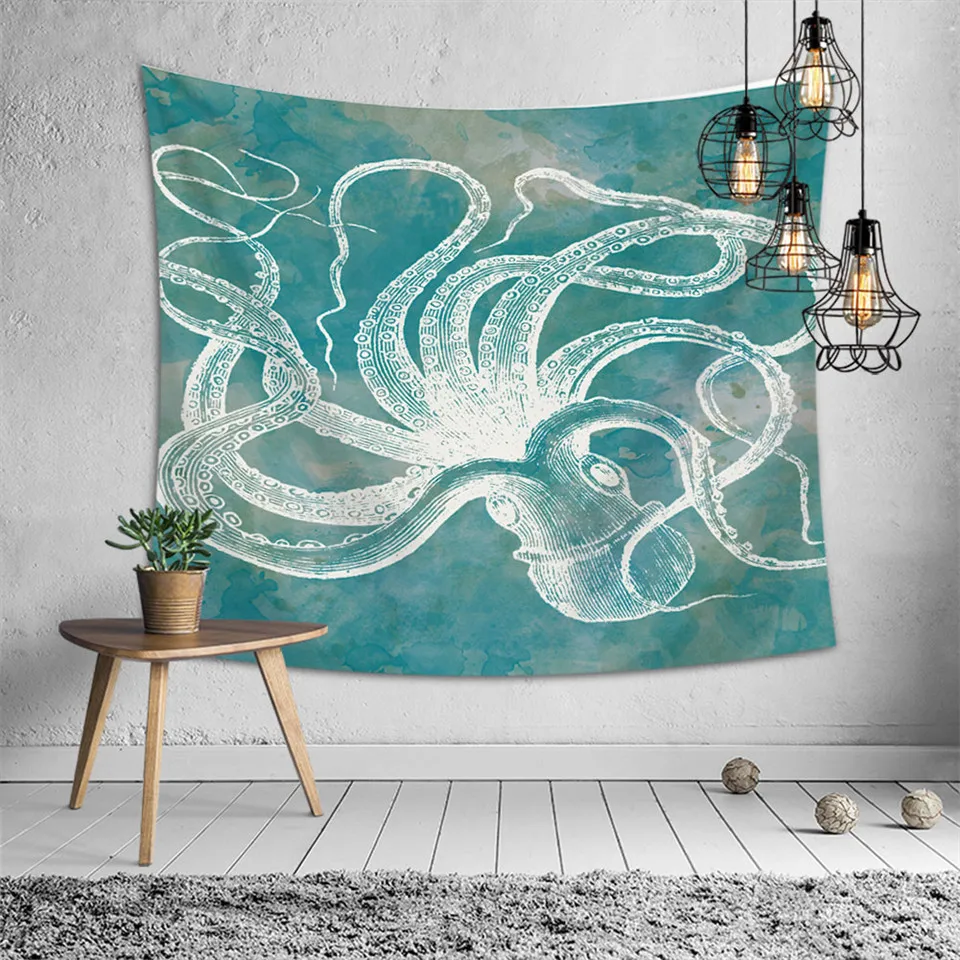 Мягкий гобелен с изображением акулы лодки подводного плавания настенное