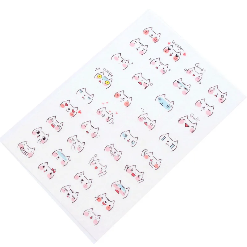 Joylong Kawaii стикер s скрапбукинга милый мультфильм кошка Набор стикеров эмоджи DIY