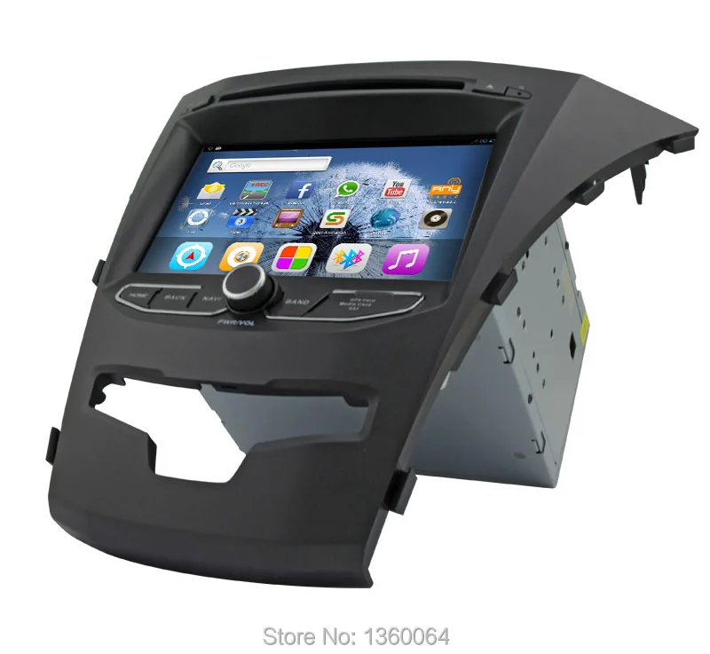 Автомобильный DVD-плеер с четырёхъядерным процессором Ssangyong Korando Android 8 1 1024*600