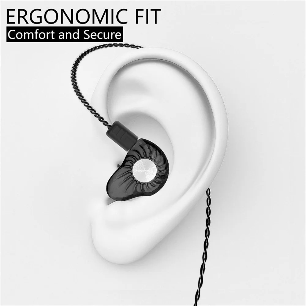 Наушники-вкладыши Revonext RX8 1DD + 1BA гибридные Hi-Fi для бега диджеев спорта |
