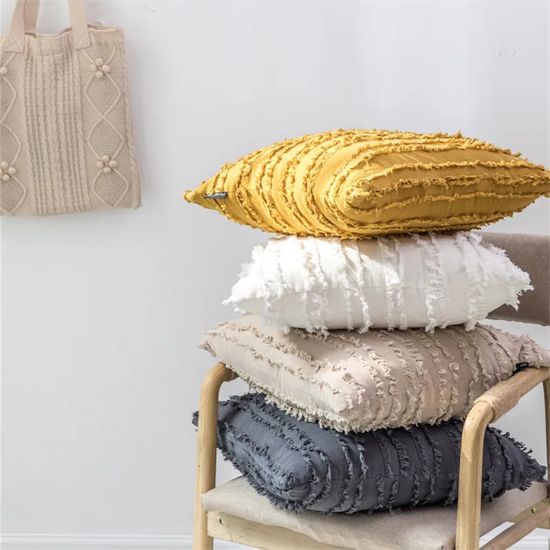 Чехол для подушки из хлопка и льна чехол в скандинавском стиле современный