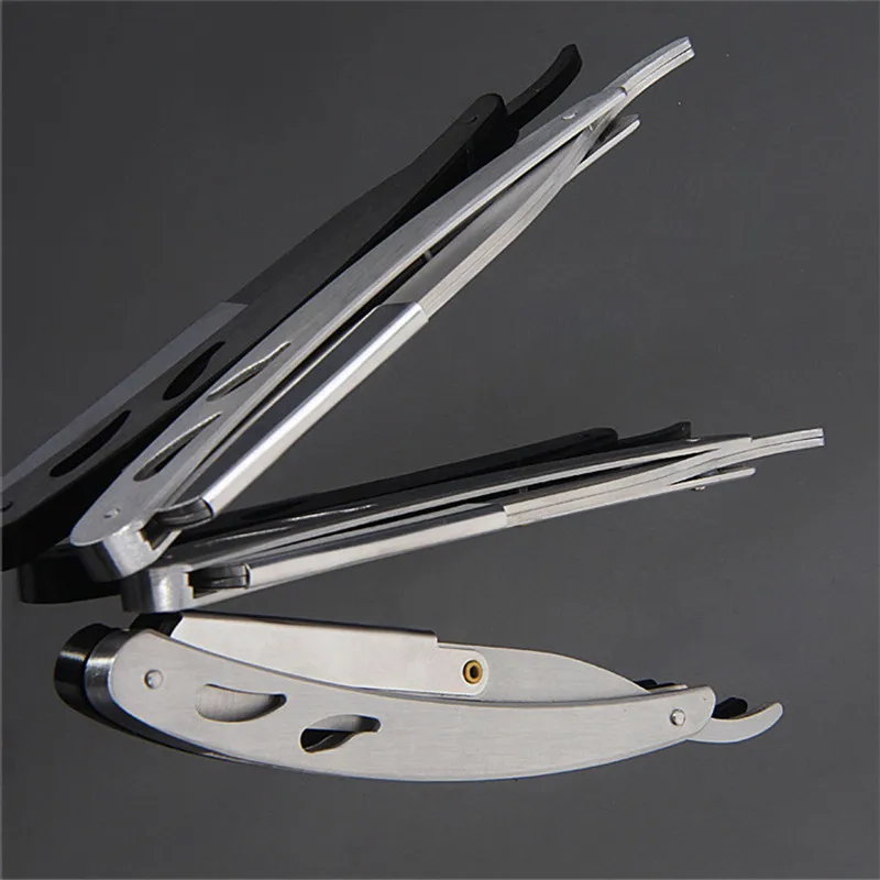 Прямая Опасная бритва стальная складной держатель для бритвенного ножа стойка