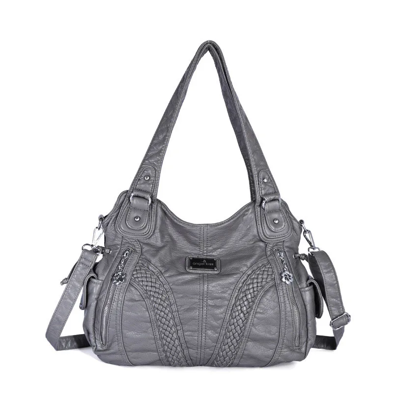 Light grey Европа и Америка женская сумка из искусственной кожи Однотонная одежда Для женщин Сумки различных цветов одного плеча диагональ сумка-седло ZF9645 - Цвет: Light grey