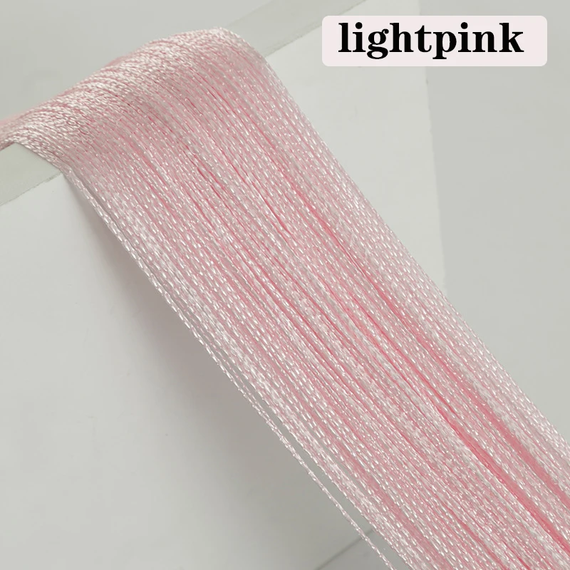 light pink Разные цвета на выбор, 100 см X 200 см, нитевые занавески для гостиной, двери, стены, окна, панели, занавески с кисточками - Цвет: light pink