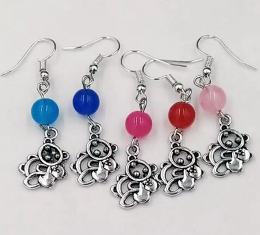 10 пара/лот Быстрая доставка милый медведь мама и ребенок Очаровательные Подвески