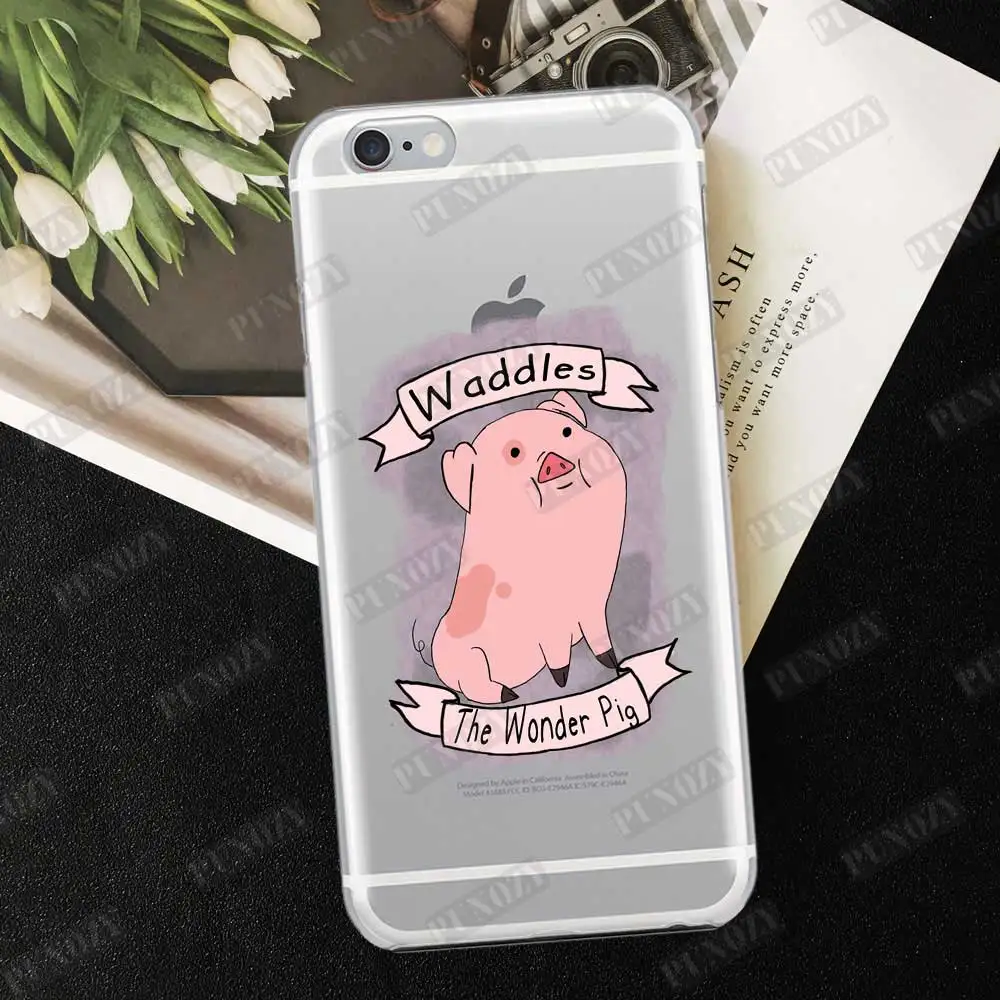 TPU A455 Милый чехол для телефона с рисунком из мультфильма Гравити Фолз Waddles the Pig Для iphone 11 pro X XR XS MAX 6 6S 8 7 Plus 5 5S SE 4 4S силиконовый чехол из ТПУ - Цвет: TPU A455