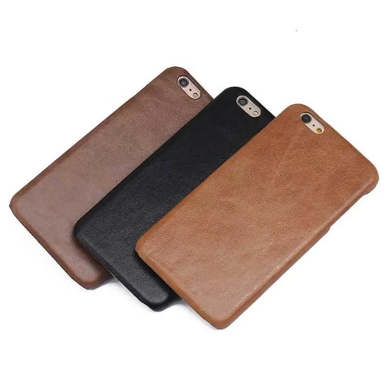 Люкс Ретро Скраб Коровьей Натуральной Кожи Задней Крышки для iPhone 7 Ультратонкий