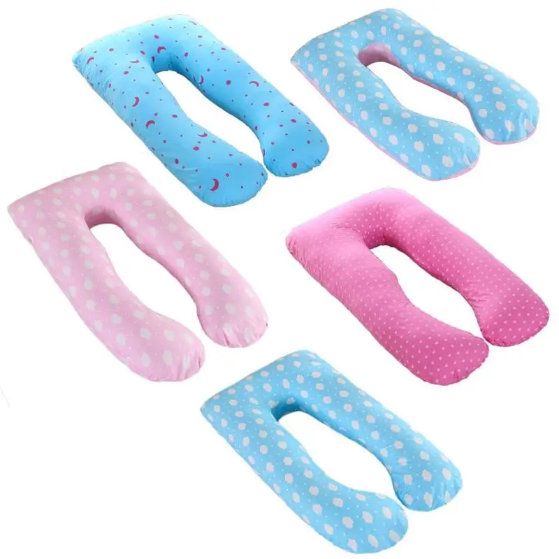 

Pregnant Women Sleeping Support Pillow U Shaped Maternity Pillows Cushion 100% Cotton Pregnancy Bedding