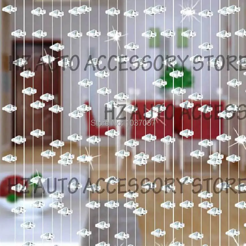 5 нитей Crystal Clear Стекло бисера Гирлянда двери окна занавес проход Свадьба фон|door