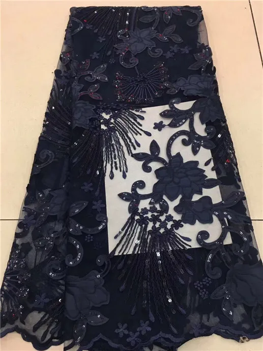 Sequined Style African High Quality Net Wedding Lace Fabric 2018 New Nigeria Sequins Guipure Tulle Sewing Evening Dress Material | Дом и сад