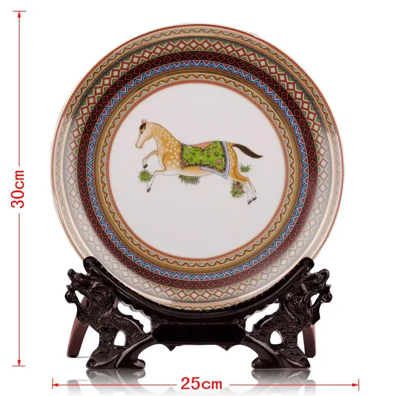 Керамическая подвесная тарелка Jingdezhen для лошадей керамические декоративные