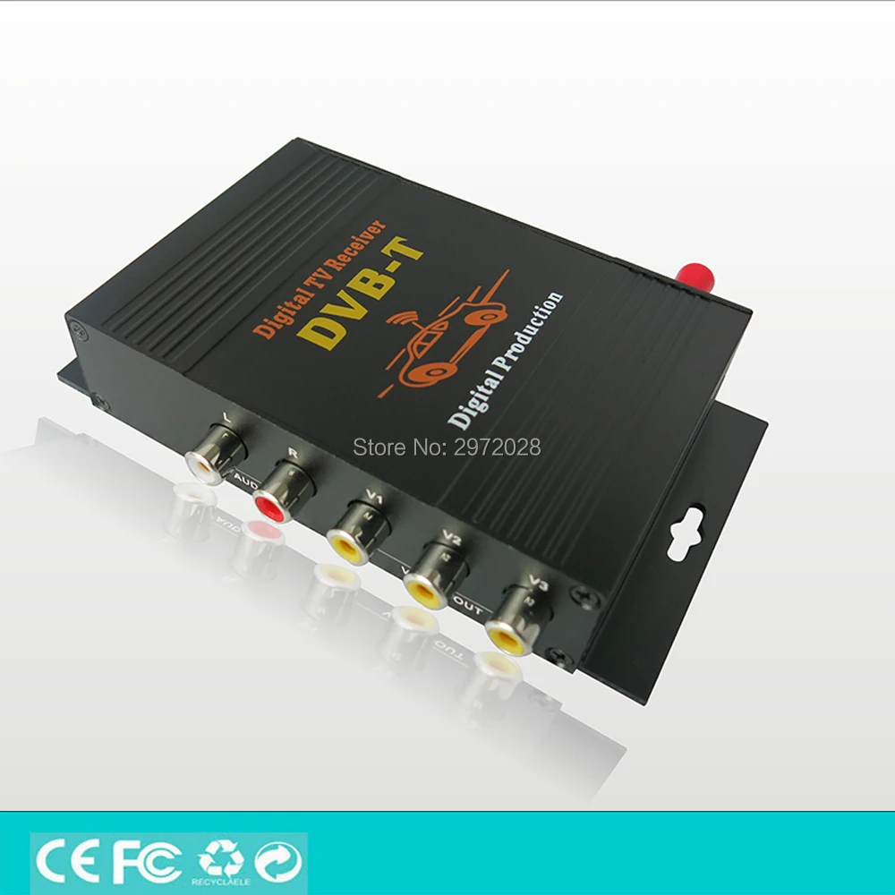 Автомобильный цифровой ТВ-ресивер DVB-T HD 1080P HDMI CVBS мобильный ТВ-тюнер MPEG4 MPEG2