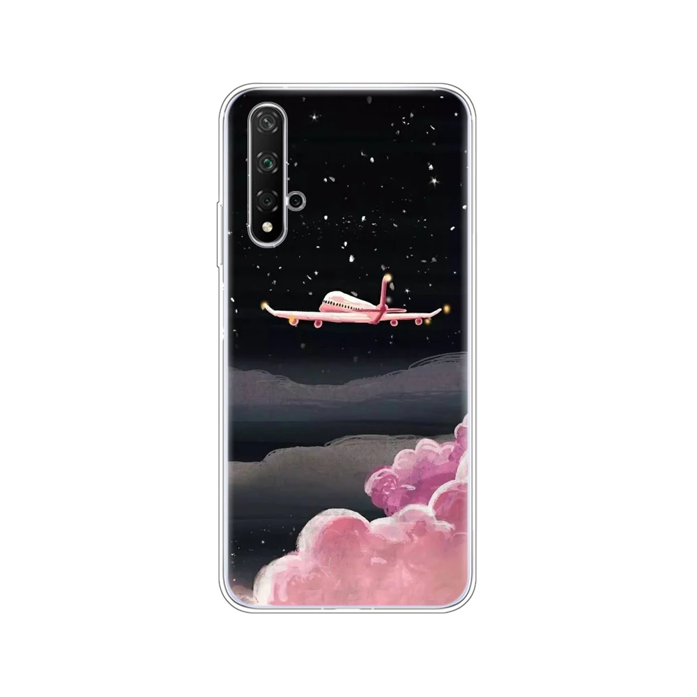 80081 Чехол для Honor 20, силиконовый чехол на заднюю панель, чехол для телефона Huawei Honor 20 Pro Lite Honor20, YAL-L21, YAL-L41, роскошный мультяшный рисунок - Цвет: 80081