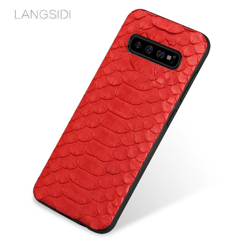 Чехол S10 plus для Samsung s10 чехол из натуральной кожи питона чехлы samsung galaxy note 10 A70 A9 A7