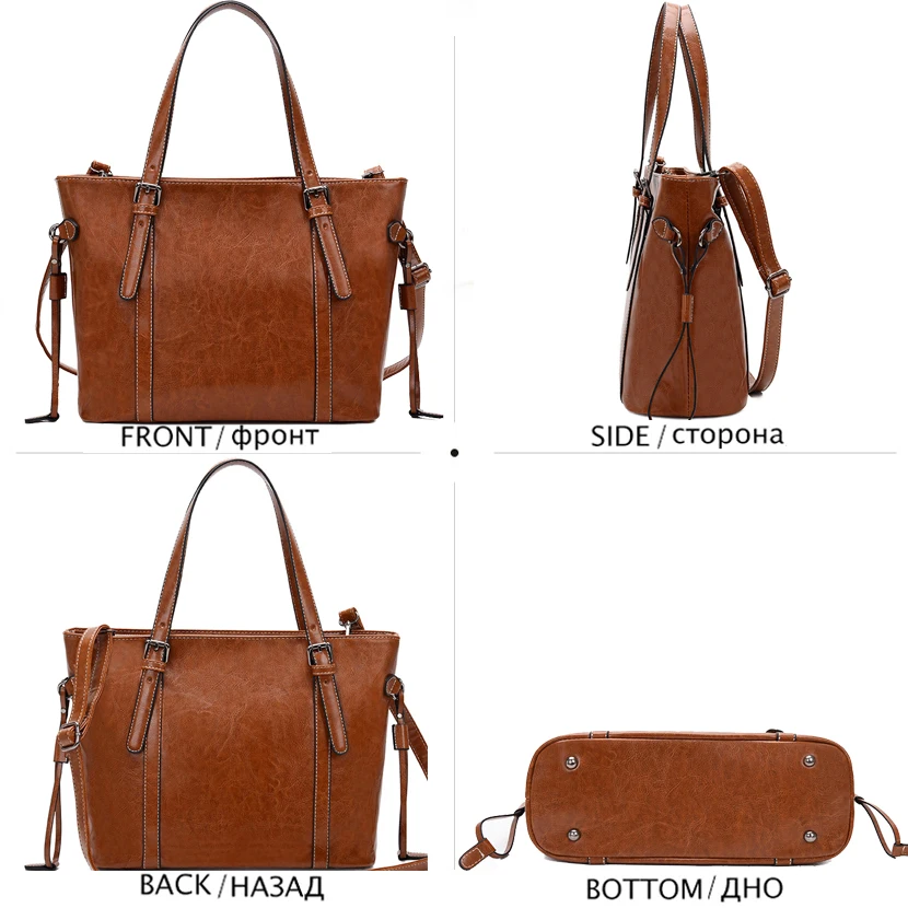 Vintage Women Handbags Large Capacity Tote Bag Luxury Ladies Hand Bags Brand Leather Messenger Crossbody for 2019 Sac | Багаж и сумки