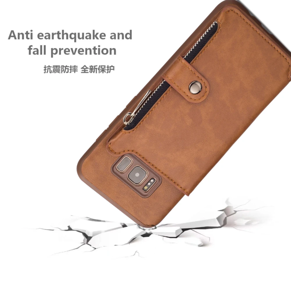 Новый кожаный чехол с откидной крышкой и отделением для карт в стиле ретро Samsung