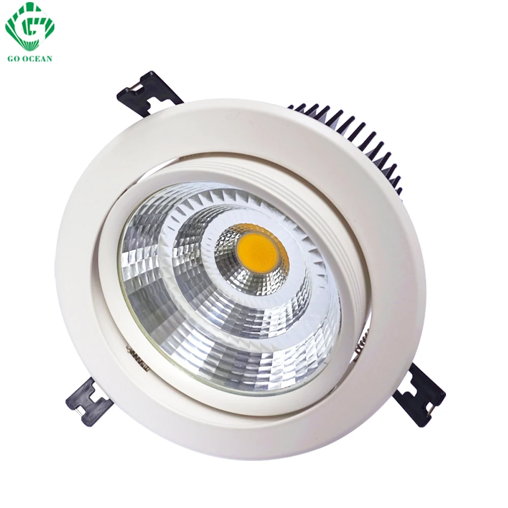 Светодиодные светильники Downlight 7W 10W 12W 15W 20W 30W 40W 50W Round Встраиваемые потолочные светильники с регулируемым потолочным светильником для кухни Освещение для кухни