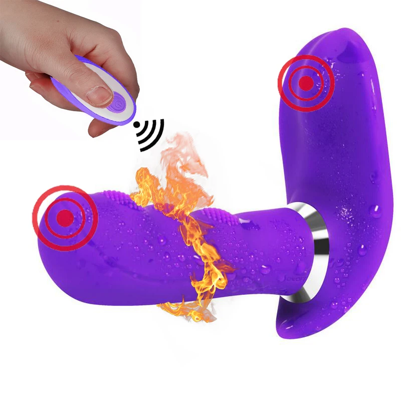 Беспроводной дистанционный 7 частотный вибрирующий вибратор Strapon массажер точки