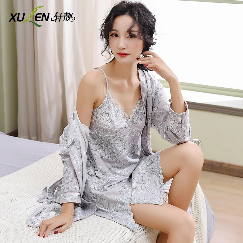 Летнее сексуальное кружевное Ночное платье и ночной комплект с v образным