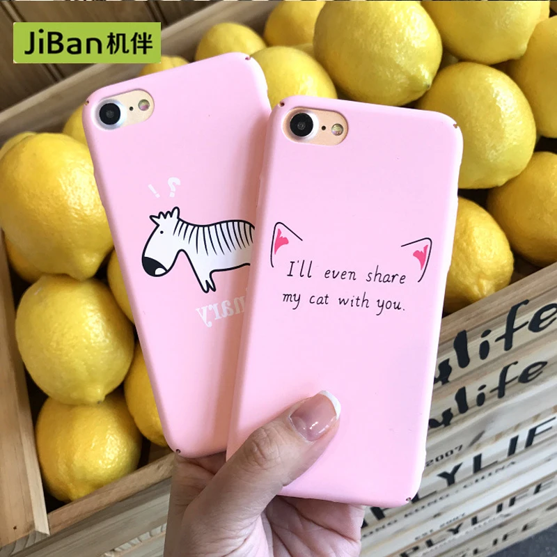 Jiban Мода ПК мультфильм бегемота чехол для iPhone 6 S 7 8 Plus телефон назад Чехол письмо