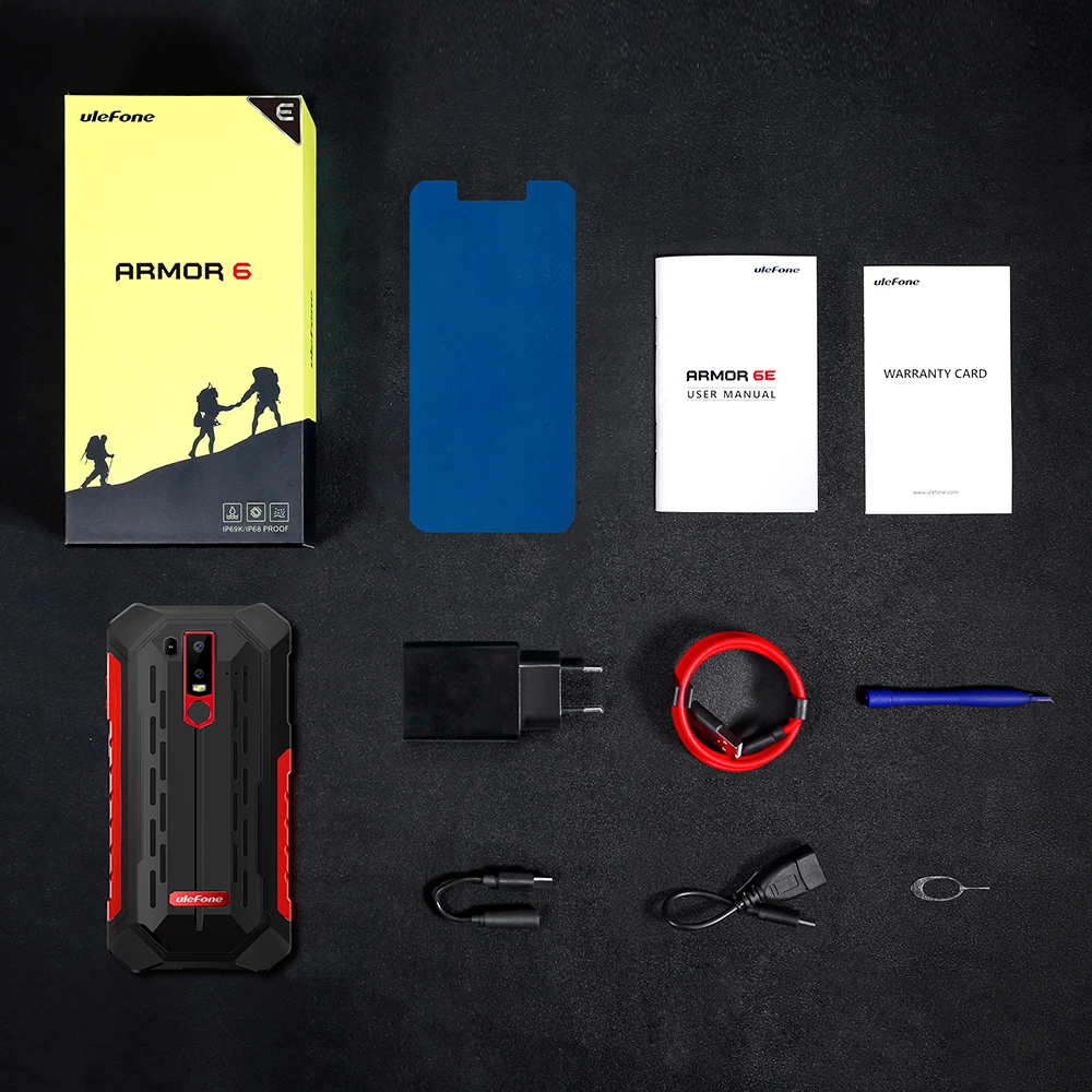 Ulefone Power 6E IP68 Водонепроницаемый 6 2 &quotСмартфон Android 9 0 Helio P70 4 Гб 64 Face ID NFC