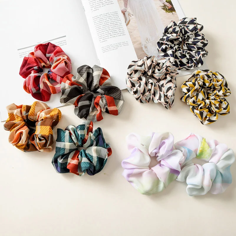 Новинка модные резинки с леопардовым принтом шифоновые головной убор