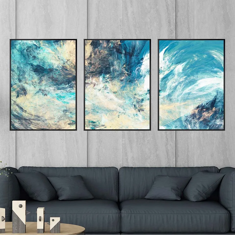 

Wall Art Canvas Posters Prints Paintings Wall Picture for Living Room Abstract cipher swirling mist Oil Unframed Drawings