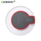 Ультратонкое Беспроводное зарядное устройство Kebidu, светодиодная подсветка для быстрой зарядки iphone XS X 8 Plus Samsung Huawei Mate 20 Pro Qi, беспроводное зарядное устройство