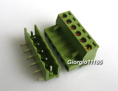 

20x Block Terminal Connectors 2EDG 5.08-6P 90 Degree