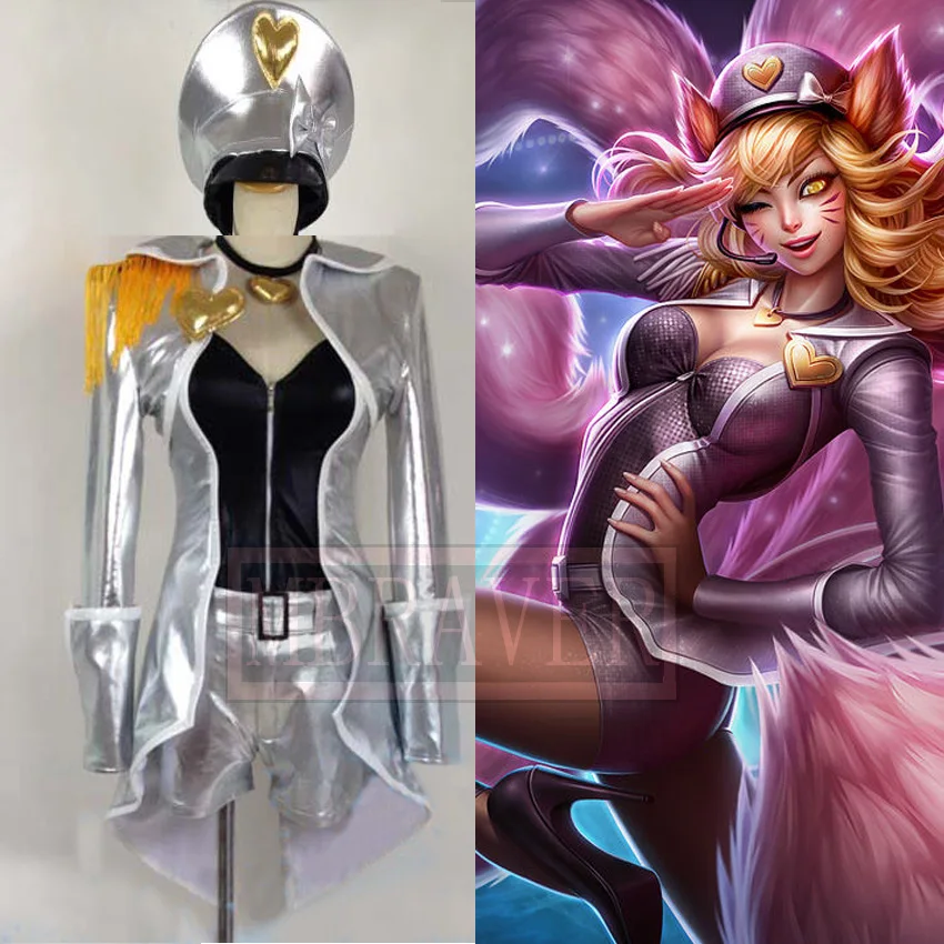 Девять Лис Ahri идола костюмы певиц Косплэй костюм Бесплатная доставка |